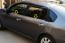 Renault Symbol 2008-2013 Encadrement Exterieur de Vitres Acier Inoxydable (4 pcs) photo 1