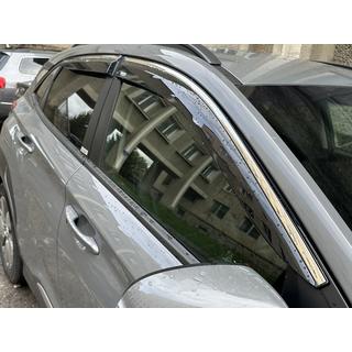 Déflecteurs de vitres avec moulure chromée (4 pcs, Niken) photo 4