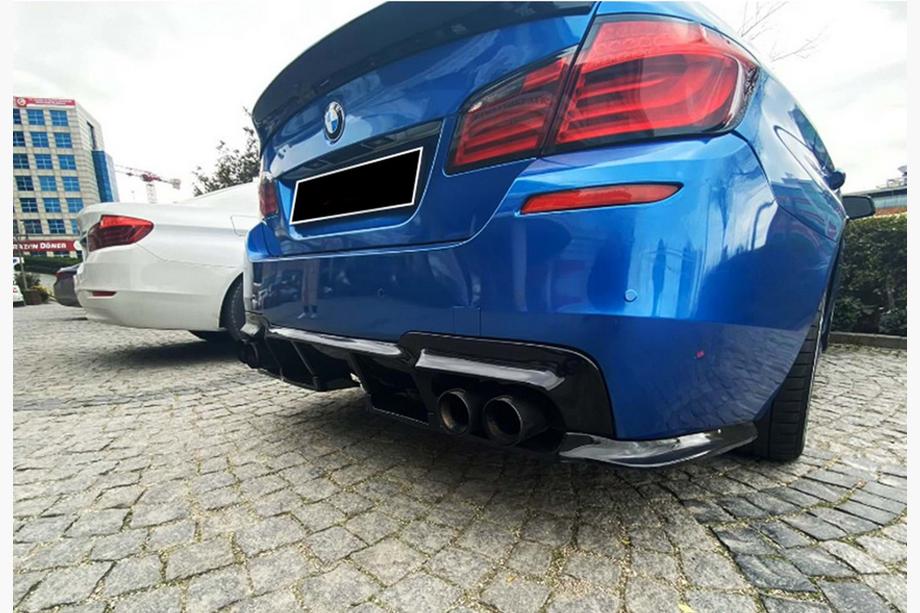 BMW 5 Series F10/F11 2010–2016 Diffuseur Arrière DPT V-1 (pour M-Performance, Noir Brillant) Image