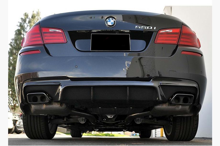BMW 5 Series F10/F11 2010–2016 Diffuseur Arrière DPT V-2 (pour M-Performance, Noir Brillant) Image