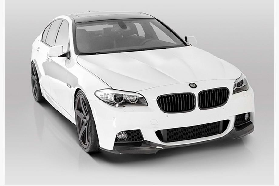 BMW 5 Series F10/F11 2010–2016 Lame Avant DPT Lip V-3 (Pour M-Performance, Noir Brillant) Photo 4