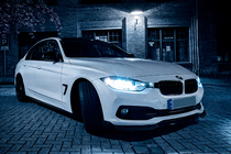 BMW 3 Series F30/F31 2012-2019 Lame avant DPT pour version d'origine (2015-2018, noir brillant) photo 5
