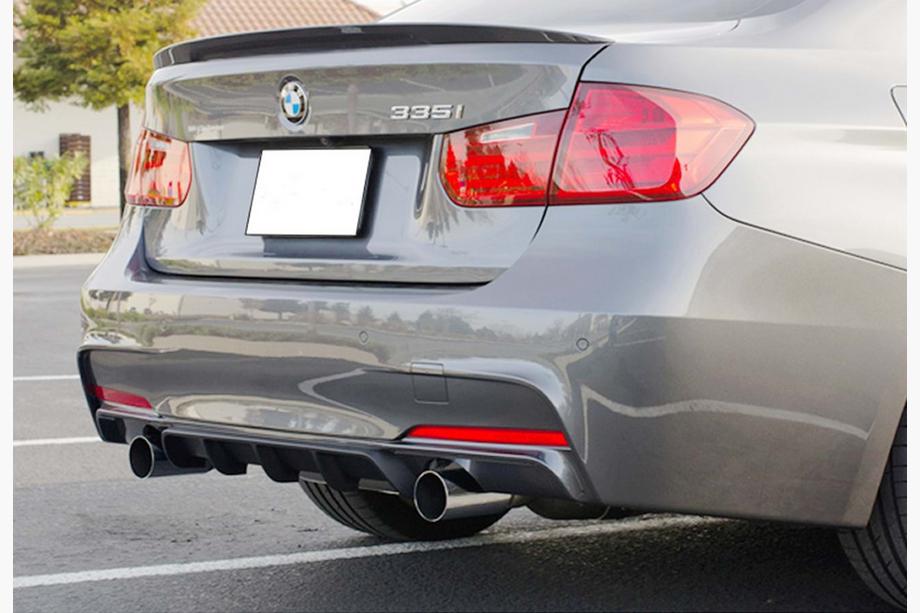 BMW 3 Series F30/F31 2012-2019 Diffuseur Arriere DPT V-4 (pour M Performance, Noir Brillant) Image