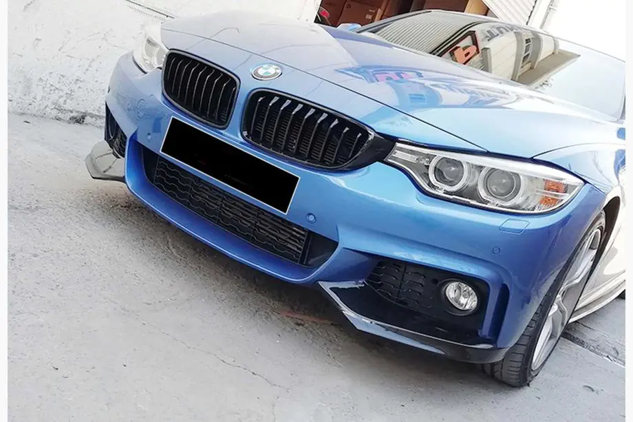 BMW 4 Series F32/F33/F36 2012-2020 Lame avant DPT Flap V-1 (pour M-Technic, noir brillant) Photo 3