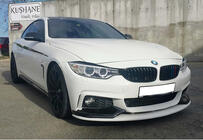 BMW 4 Series F32/F33/F36 2012-2020 Lame avant de pare-chocs DPT LIP V-3 (pour M-Sport, noir brillant) photo 1