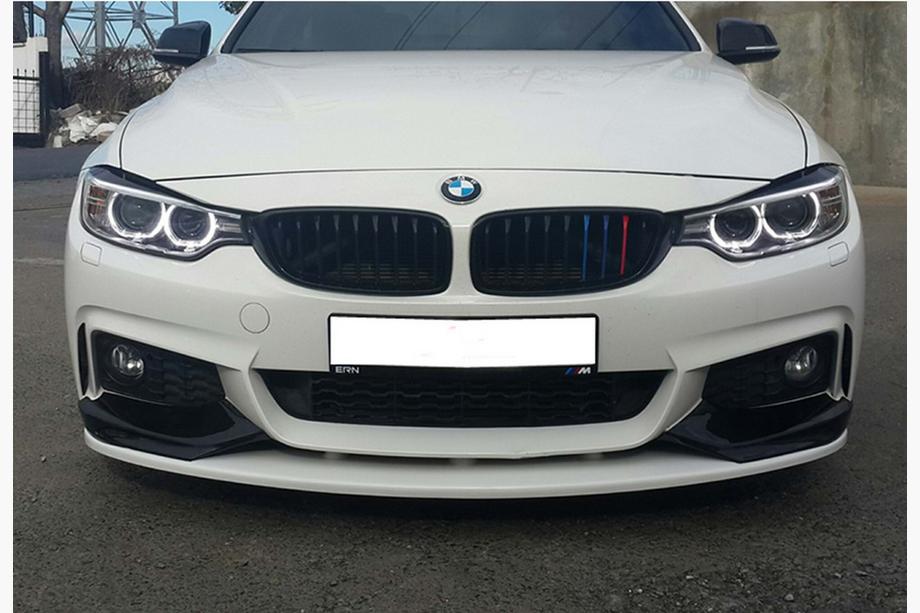 BMW 4 Series F32/F33/F36 2012-2020 Lame avant de pare-chocs DPT LIP V-3 (pour M-Sport, noir brillant) Photo 2
