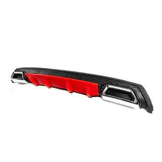 Diffuseur Arriere Universel DPT V-5 (ABS) (Rouge+Noir Brillant) photo 3