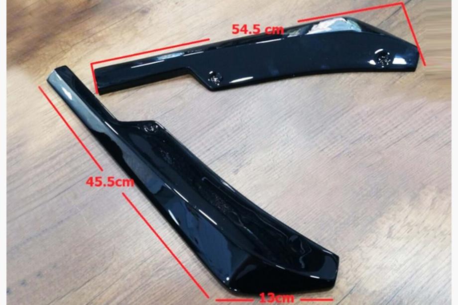 Extension universelle Flap pour pare-chocs arrière DPT (ABS) (2pcs) (Noir Brillant) Photo 5