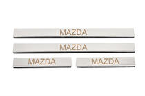 Mazda 2 2007-2014 Seuils de porte inox Carmos (4 pcs, acier inoxydable) V-3 photo 1