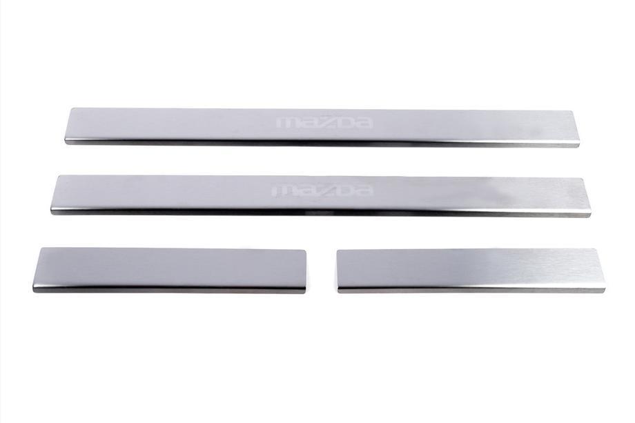 Mazda 2 2007-2014 Seuils de Porte Carmos (4 pcs, Inox) V-2 Image