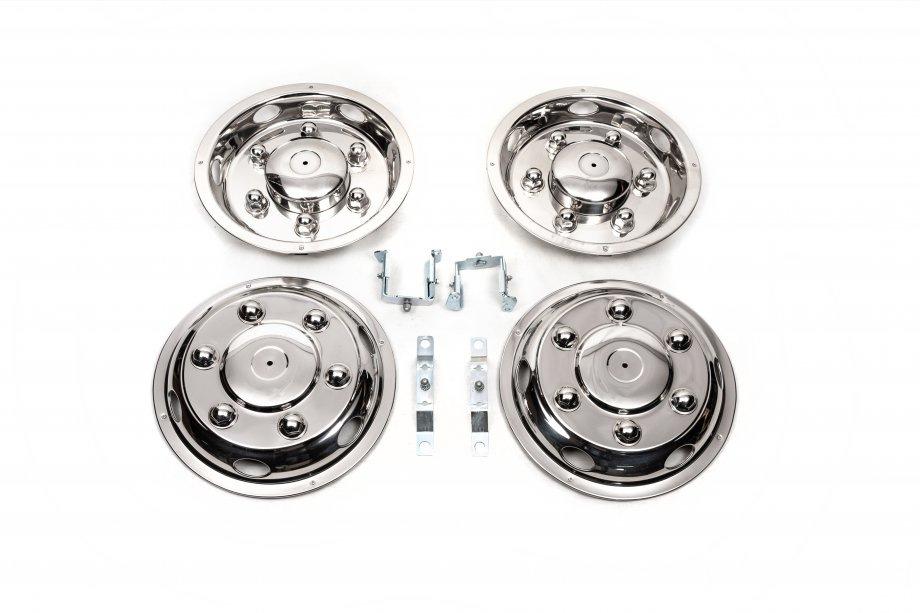 Mercedes Sprinter W907/W910 2018- Enjoliveurs en acier inoxydable Exclusive V2 (2 cerclages, 4 pcs) Image