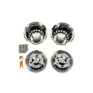 Enjoliveurs en acier inoxydable Exclusive V3 (conception à 2 anneaux, 4 pcs) Mercedes Sprinter W907/W910 2018- photo 1