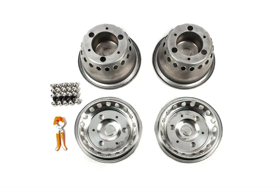 Mercedes Sprinter W906 2006–2018 Enjoliveurs en acier inoxydable Exclusive V3 (conception à 2 anneaux, 4 pcs) Photo 4
