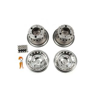 Enjoliveurs en acier inoxydable Exclusive V3 (conception à 2 anneaux, 4 pcs) Volkswagen Crafter 2006-2016 photo 4