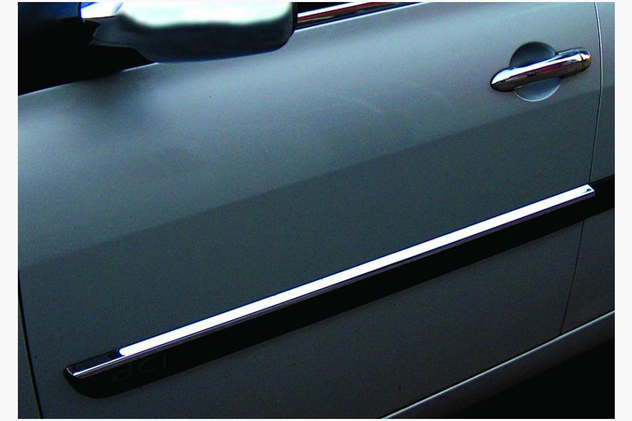 Renault Megane II 2004-2009 Moulures de porte fines 2006-2010 (4 pcs, inox) Image