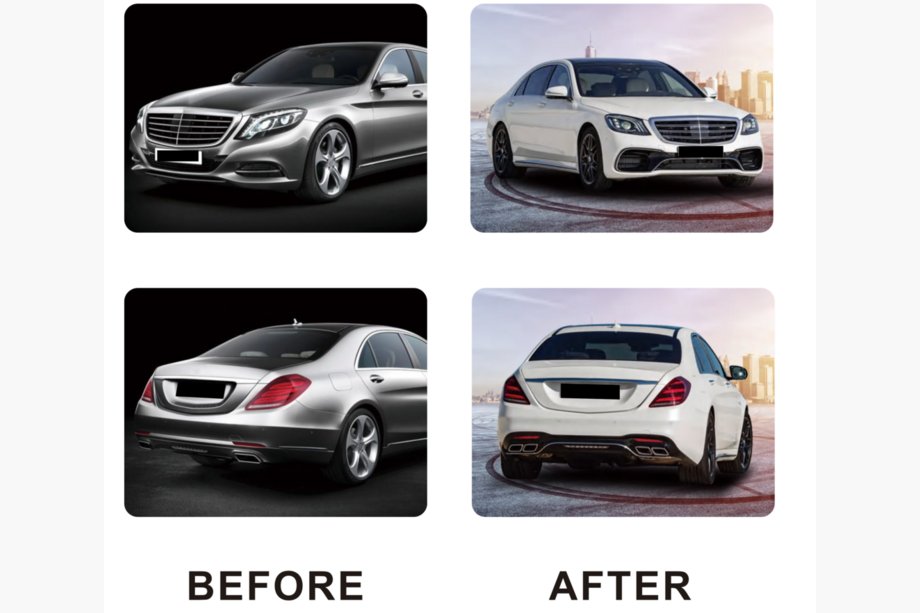 Mercedes S-class W222 2013-2022 Kit carrosserie restylage S63 AMG-2018 Image