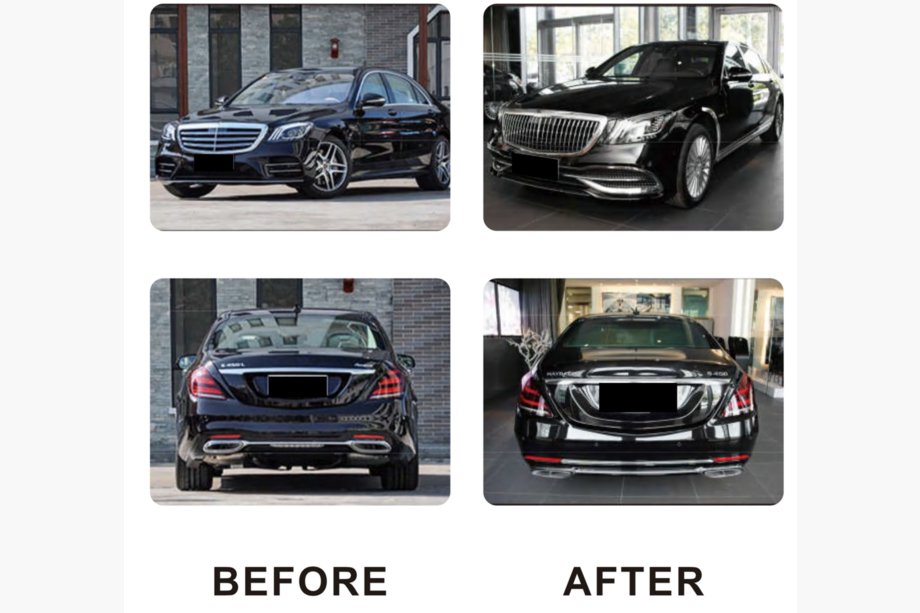 Mercedes S-class W222 2013-2022 Kit restylage vers Maybach (avec phares) Image