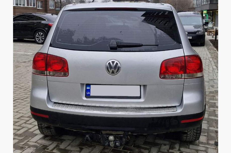 Volkswagen Touareg 2002–2010 Protection de Pare-chocs Arrière Carmos Inox Photo 1