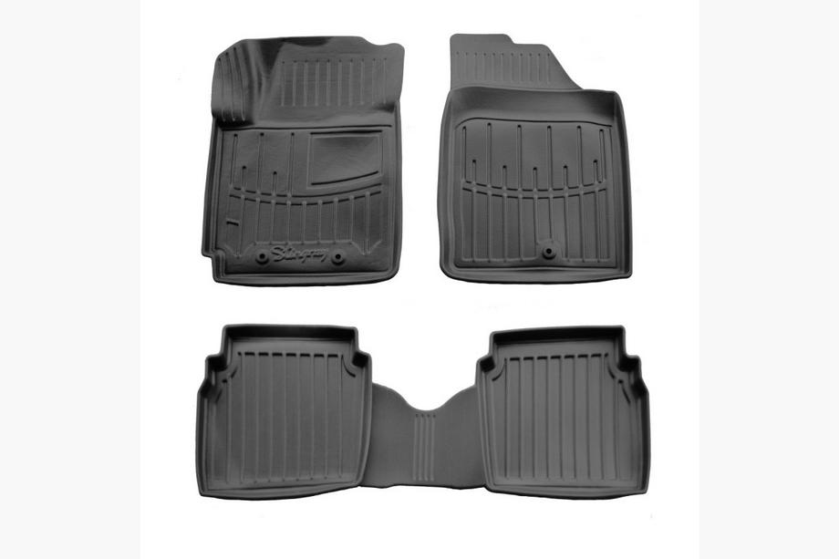 Hyundai I-10 2008-2013 Tapis de sol en caoutchouc Stingray 3D (4 pcs) Image