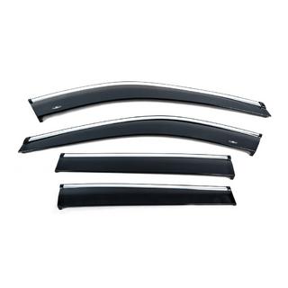 Déflecteurs de vitres avec moulure chromée (4 pcs, HIC) Nissan X-trail T33/Rogue 2022- photo 1