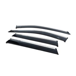 Déflecteurs de vitres avec moulure chromée (4 pcs, HIC) Nissan X-trail T33/Rogue 2022- photo 2