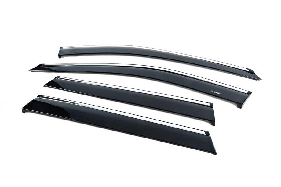 Nissan X-trail T33/Rogue 2022- Déflecteurs de vitres avec moulure chromée (4 pcs, HIC) Photo 2