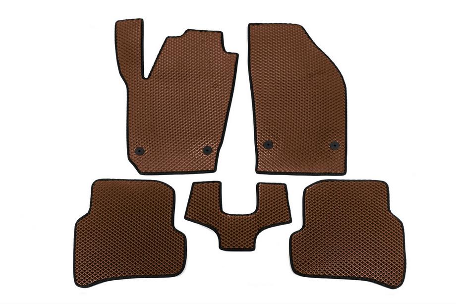 Skoda Fabia 2014-2021 Tapis de sol EVA (Marron) Photo 1
