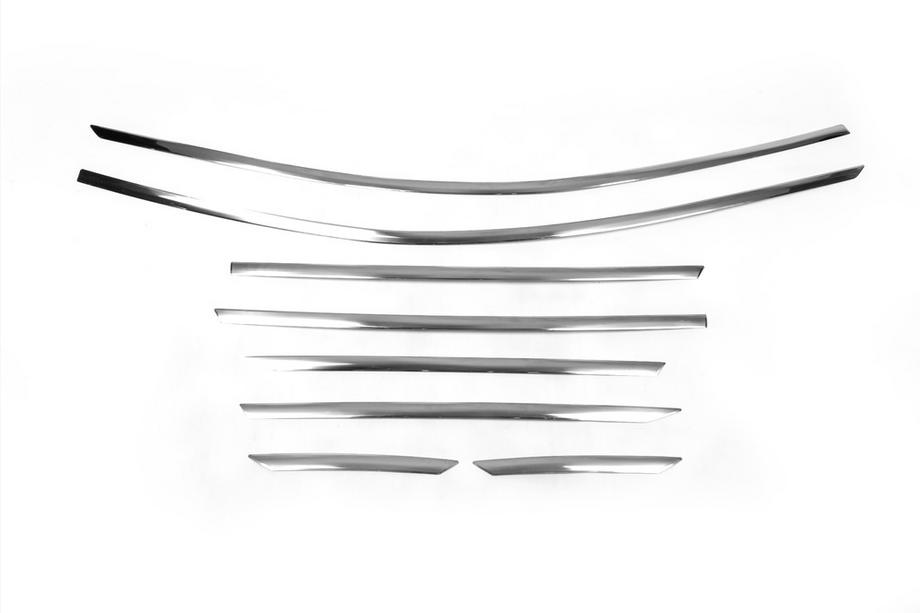 Opel Grandland X 2017- Destockage Moulures Supérieures de Vitres Acier Inoxydable (8 pcs) Photo 1
