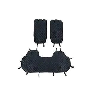 Housses pour sièges arrière (kit, Noir avec surpiqûre bleue) photo 1