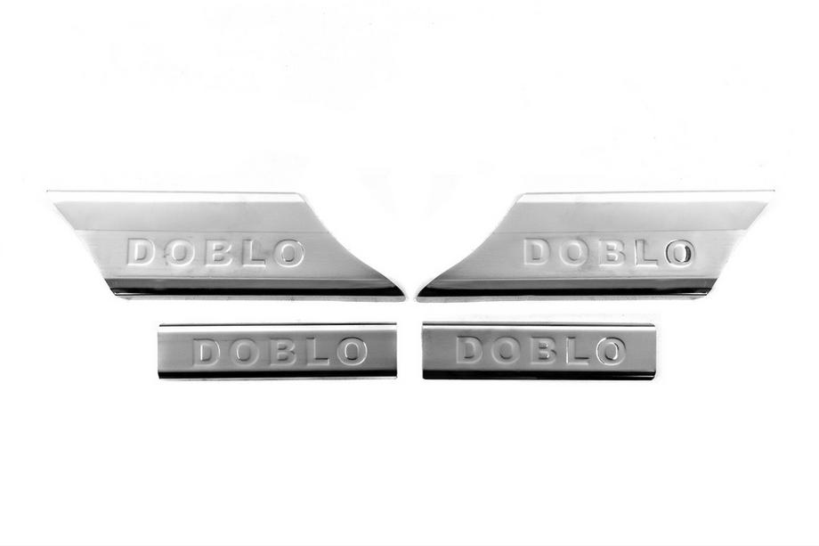 Fiat Doblo I 2001-2005 Seuils de porte intérieurs inox (Carmos V2) 4 Portes Image