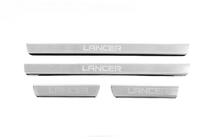 Mitsubishi Lancer 9 2004-2008 Seuils de porte Carmos V3 (4 pcs, inox) photo 1