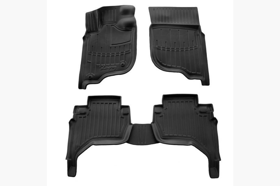 Mitsubishi L200 2006-2015 Tapis de Sol Caoutchouc Stingray 3D (EU, KAOT, 5 pcs) Image
