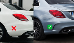 Mercedes C-class W205 2014-2021 Diffuseur arrière avec embouts d’échappement (design C63 2014-2018) photo 4