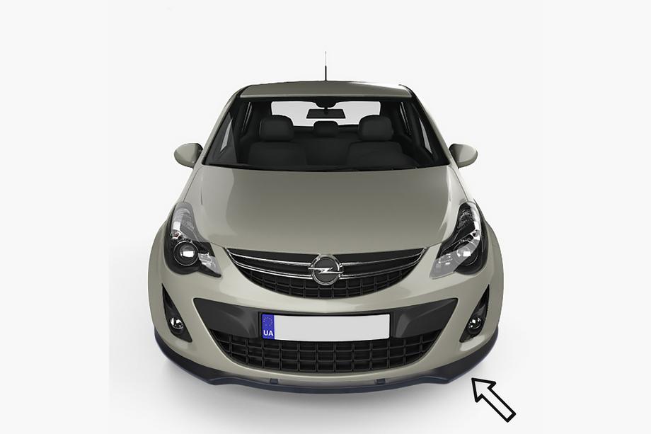 Opel Corsa D 2007-2014 Lame avant ESA (2010-2014, noir) Photo 1