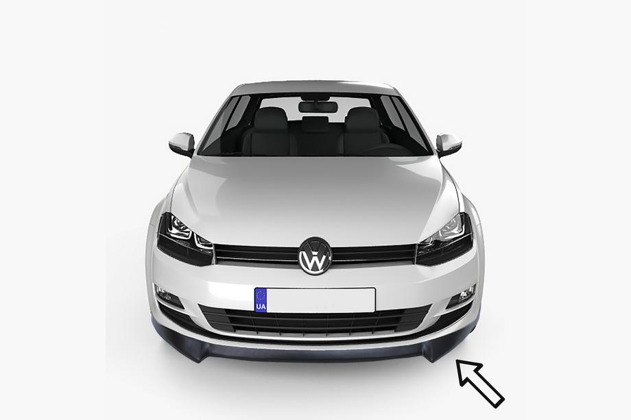 Volkswagen Golf 7/E-Golf 2012-2020 Lame avant ESA (noir) Image
