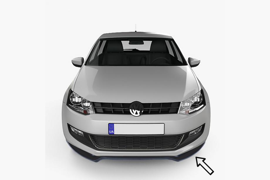 Volkswagen Polo 2010-2017 Lame avant ESA (noir) Image