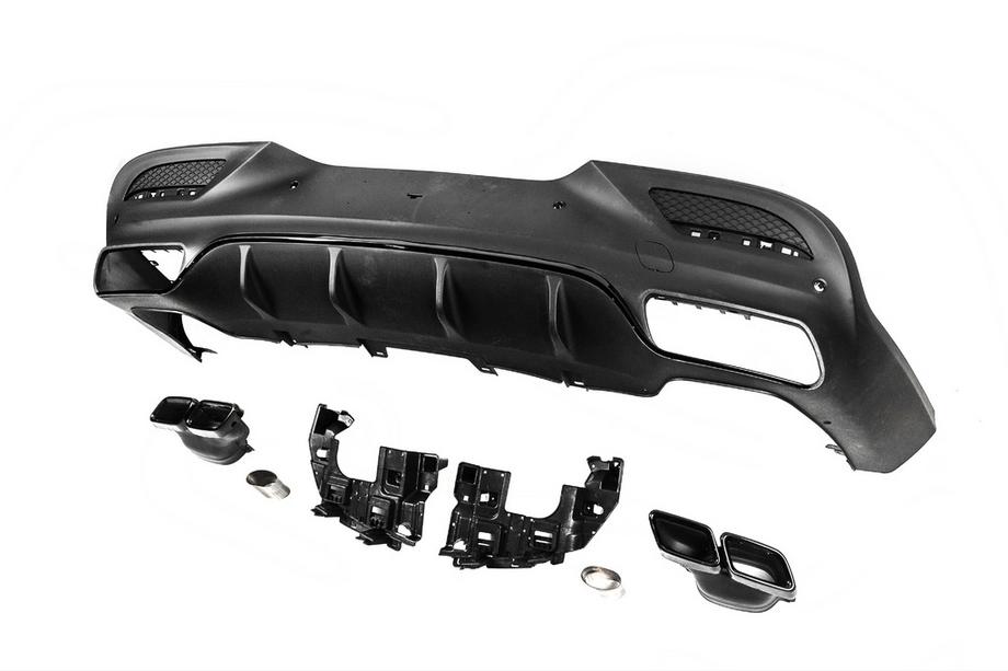 Mercedes GLE coupe C292 2015-2019 Diffuseur arrière avec embouts Black (design GLE63) Photo 3