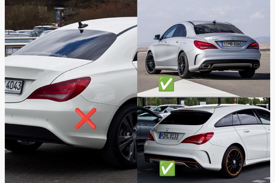 Mercedes CLA C117 2013-2019 Diffuseur Arriere Black (Design CLA45 avec Sorties) Photo 2