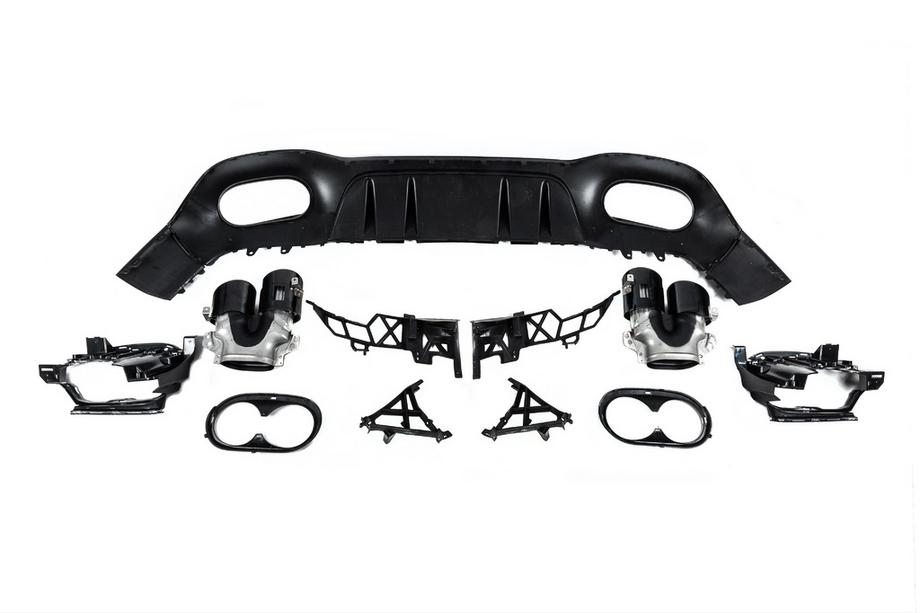 Mercedes A-class W177 2018- Diffuseur arrière avec embouts d'échappement (Design A45 HB) Photo 4