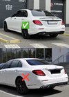 Mercedes E-class W213 2016-2023 Diffuseur arrière avec embouts E63-Design Noir (pour AMG/AMG-Line 2016-2020) photo 2