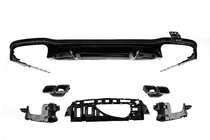 Mercedes E-class W213 2016-2023 Diffuseur arrière avec embouts E63-Design Noir (pour AMG/AMG-Line 2016-2020) photo 3