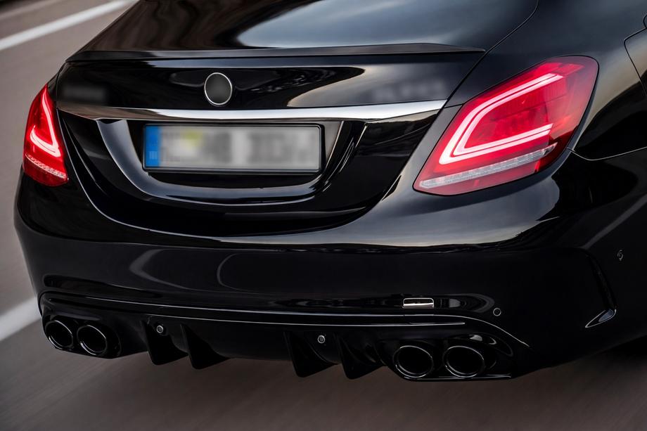 Mercedes C-class W205 2014-2021 Diffuseur arrière avec sorties d'échappement (Design C43) Photo 1