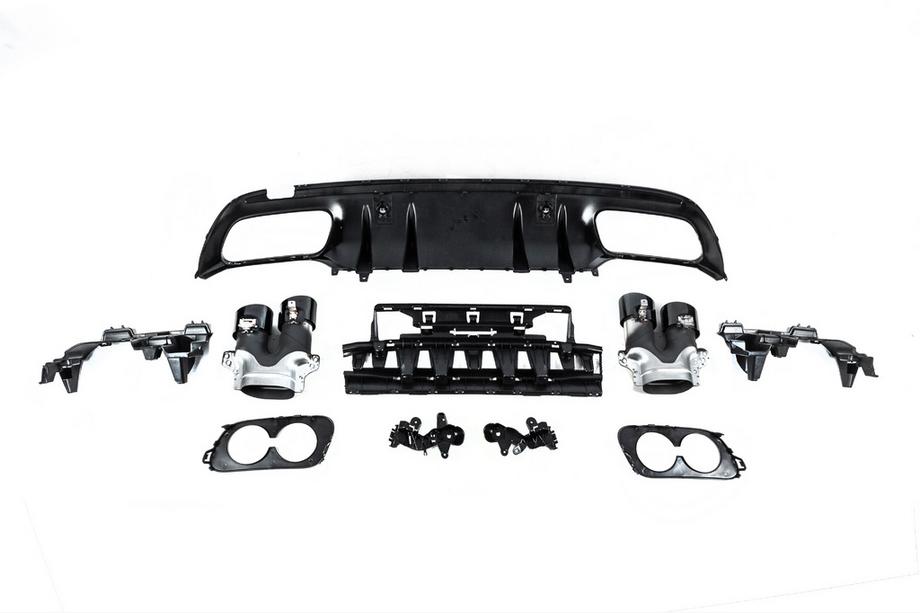 Mercedes C-class W205 2014-2021 Diffuseur arrière avec sorties d'échappement (Design C43) Photo 6