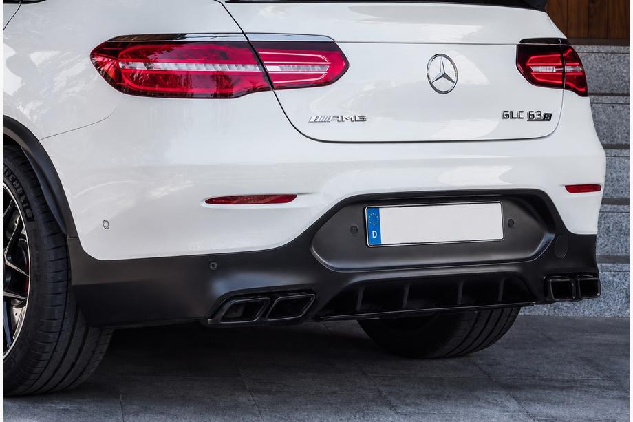 Mercedes GLC coupe C253 2016-2023 Diffuseur arrière avec embouts Black (Design AMG63) Photo 2