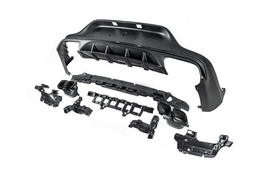 Mercedes GLC coupe C253 2016-2023 Diffuseur arrière avec embouts Black (Design AMG63) Photo 5