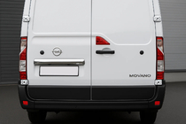 Opel Movano 2021- Baguette chromée au-dessus de la plaque d'immatriculation (inox) Carmos - Acier Inoxydable Turc photo 1