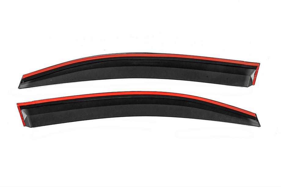 Volkswagen Caddy 2004-2010 Déflecteurs de vitres avec moulure chromée Niken Luxury (2 pcs) Photo 5