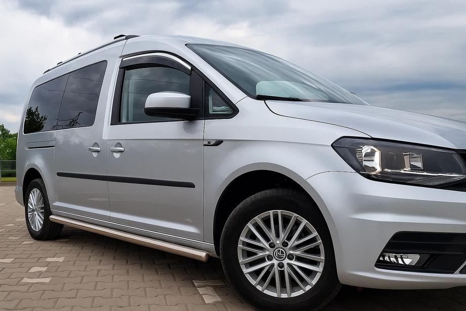 Volkswagen Caddy 2010-2015 Déflecteurs de vitres avec moulure chromée Niken Luxury (2 pcs) Photo 4