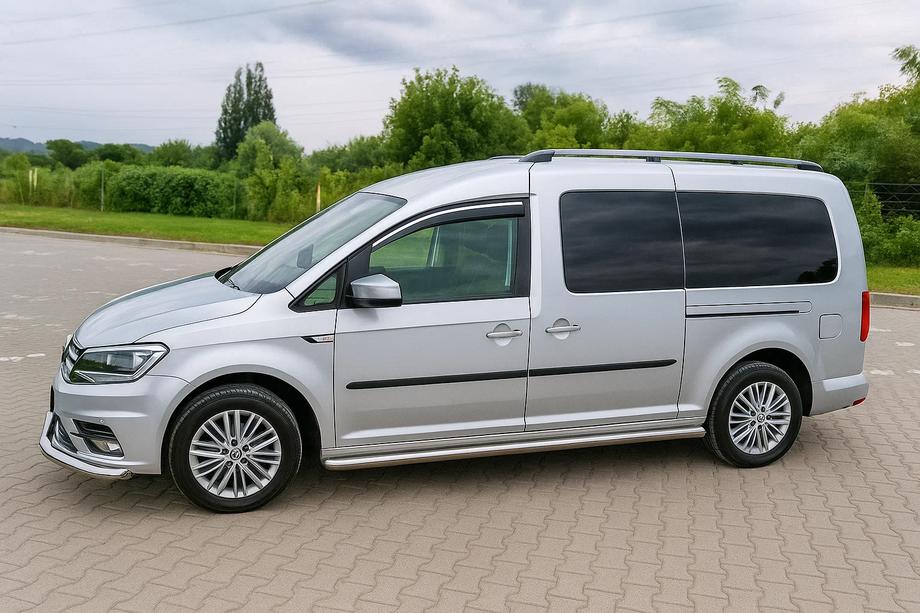 Volkswagen Caddy 2010-2015 Déflecteurs de vitres avec moulure chromée Niken Luxury (2 pcs) Photo 5