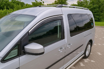 Volkswagen Caddy 2015-2020 Déflecteurs de vitres avec moulure chromée Niken Luxury (2 pcs) photo 4